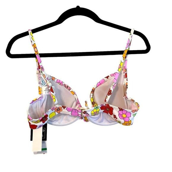 California Waves Floral Print Bikini Large NWT - Picture 4 of 14